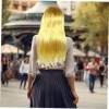 ABOOFAN Perruque Faux Cheveux Bal De Promo Vêtements Vêtements Couvre-Chefs Femme Fibre