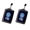 YXBOMG Lot de 2 porte-cartes didentification en cuir avec cordon, accessoires de police spéciaux pour jeux de rôle, agents d