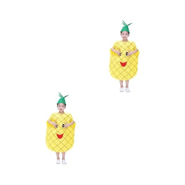 USHOBE 2 Pcs Enfants Déguisement Fruits Cosplay Légumes Costume Robe Enfant En Bas Âge Robe Jeu De Rôle Costume Robe Pour Enf