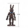 FNAF Lot de 6 figurines Bonnie Fazbear Ours Chica en PVC avec lumières articulées articulées 13-15 cm