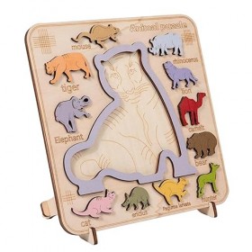 perfk Puzzles de Dessin animé, Jouets Montessori, Jouets dapprentissage préscolaire, Jeu dassociation pour garçons et Fille