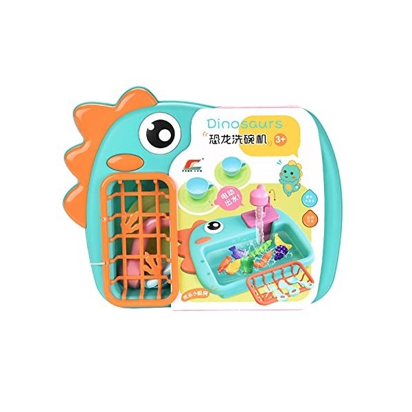 Ensemble de Jouets pour Évier de Cuisine, Jouets de Cuisine avec Lave-Vaisselle à Circuit Deau Jouets de Jeu de Rôle Accesso