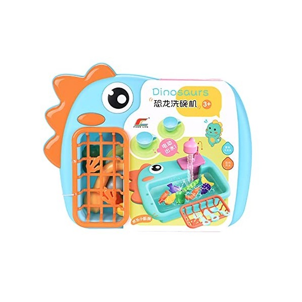 Ensemble de Jouets pour Évier de Cuisine, Jouets de Cuisine avec Lave-Vaisselle à Circuit Deau Jouets de Jeu de Rôle Accesso