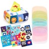 Eucomir Boîte À Mouchoirs Interactive en Tissu,Baby Tissue Box Toy,Magic Tissue Boîte Boîte à Mouchoirs Jouet Doux et Réutili