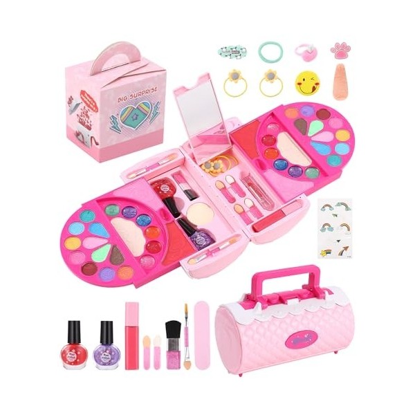 FAOKZE Maquillage Enfant Fille, Maquillage Enfant Jouet Fille, Coffret Maquillage Enfant, Maquillage Fille, Maquillage Petite