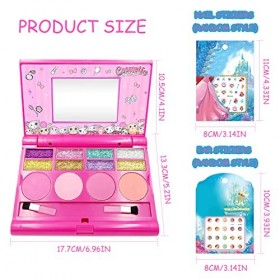TOPJOWGA Coffrets Maquillage Lavable Enfant Jouet Fille, Maquillage Enfant Jouet Fille, Jouet Maquillage, Cosmétique Jouets J