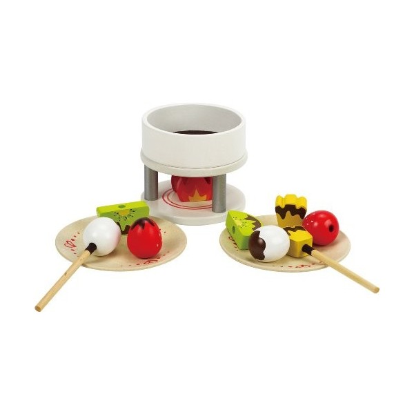 Hape - E3132 - Jeu dImitation en Bois - Cuisine - Fondue au Chocolat