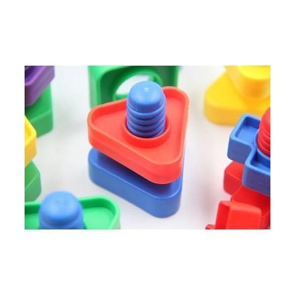 Vis et écrous colorés manipulation visser dévisser jeu Montessori