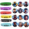 Robot Party Bracelet Silicone -simyron 24 PCS Robot Jeux dAnimation Fournitures de Fête Danniversaire, Épingles,Récompenses