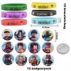 Robot Party Bracelet Silicone -simyron 24 PCS Robot Jeux dAnimation Fournitures de Fête Danniversaire, Épingles,Récompenses