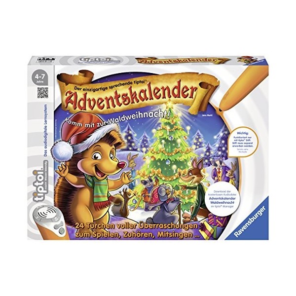 Ravensburger tiptoi 00758 – Calendrier de lAvent – Forêt des Animaux de Noël