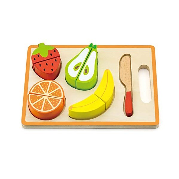 Viga Toys - 50978 - Jeu Dimitation - Cuisine - Plateau De Fruits À Couper - Encastrement