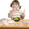 Basii Simulation Cuisine | Jouets Montessori en Bois | Ensemble Jeu en Bois 10 pièces Jouets Cuisine pour Enfants Filles garç