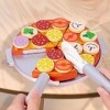 Cipliko Jouets pour Enfants - Jouet en Bois pour Enfants, Nourriture, Jeu Pizza, Jouet rôle Multifonctionnel, coloré et Vivan