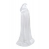 Regenboog Cloak en satin blanc pour enfants avec capuche, cape à capuche pour enfants de 13 à 15 ans, cape courte en satin, c