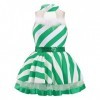 dPois Enfant Fille Lutin Robe Noël Déguisement Elfe Costume Carnaval Halloween Cosplay Elf Chapeau Lutin Tenue Jeu de Rôle Tu