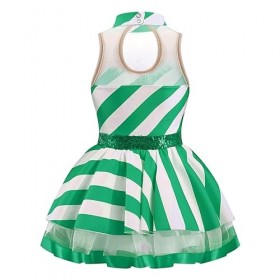 dPois Enfant Fille Lutin Robe Noël Déguisement Elfe Costume Carnaval Halloween Cosplay Elf Chapeau Lutin Tenue Jeu de Rôle Tu