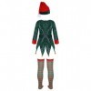 TSSOE Deguisement Lutin Enfant Garcon Vetement de Noel Fille Tenue Jeu de Rôle Santa Costume de Noël Cosplay Elf Chapeau Luti