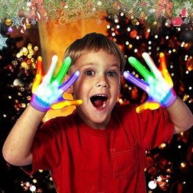 Yazare Cadeau Fille 3 4 5 6 7 Ans, Gants LED Lumineux Jouet Garcon 3-7 Ans Décorations de Saison Jeux Fille 3-7 Ans Squelette