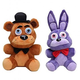 Zhongkaihua Bear Fazbear + Nightmare Bonnie Set Five Nights Game Peluche Fnaf Toys Fnaf Emplacement pour les enfants Cadeau d