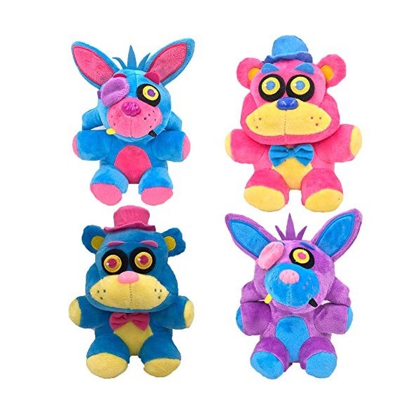 Zhongkaihua Bear Fazbear + Nightmare Bonnie Set Five Nights Game Peluche Fnaf Toys Fnaf Emplacement pour les enfants Cadeau d