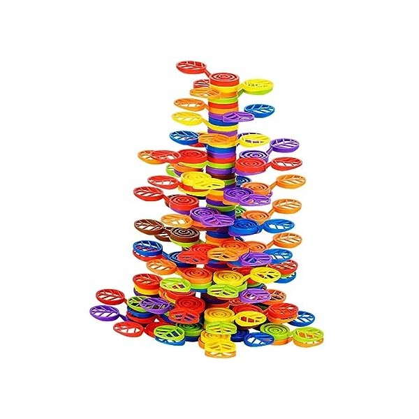 F Fityle Blocs dempilage darbres, jouets de construction de jeux déquilibre, jouets de jeux dempilage dapprentissage pré