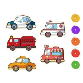 Amagogo Jeu de cartes de laçage, jouets de développement, jouets dapprentissage précoce de la maternelle, jouets de voyage, 