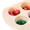 MagiDeal Jeu de société de Perles à Clip en Bois, Jeu de Perles en Bois, 60 Planches Montessori de Perles, pour Puzzle tri Pi
