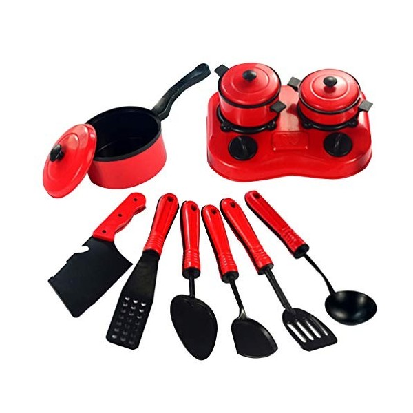 NUOBESTY Mini-ustensiles De Cuisine 11pcs Enfants Simulation Cuisine Jouets Cuisine Maison de Jeux de Cuisine Font Semblant r