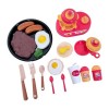 perfk Ensemble de Jeu de Cuisine, Ensemble de Jeu de Cuisine, Jouet de Coupe de Steak de Pizza préscolaire, Jeu de Simulation