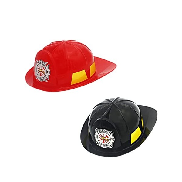 Toyvian 2 Pièces Jouets De Jeu De Rôle Pour Enfants Jouets De Puzzle Jouets Outils Outils De Costume De Pompier Chapeau De Tê