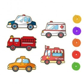 Perfeclan Jouets de laçage pour enfants, jeu denfilage, cartes à coudre pour tout-petits, jouets de développement pour 3 à 6