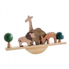 Harilla Blocs en bois Jeu déquilibre Montessori Jouets pour 3-5 ans, Apprentissage préscolaire, Cadeaux de fête, Jouet de re