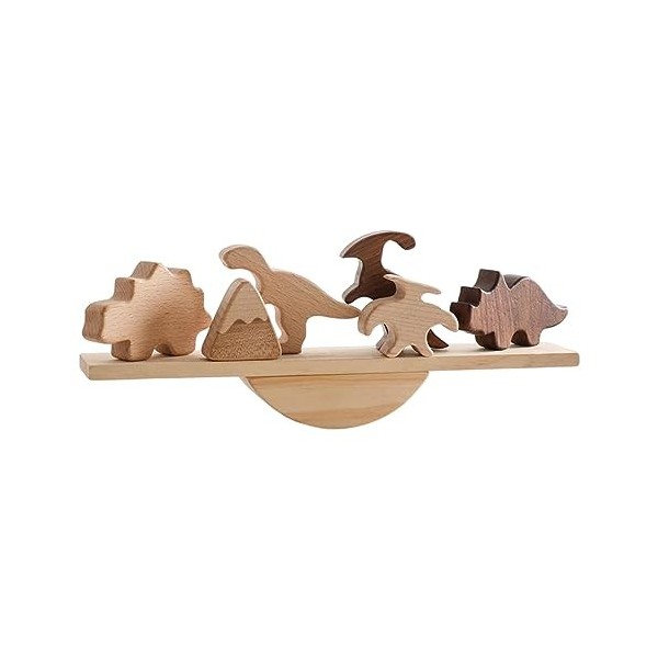 Harilla Blocs en bois Jeu déquilibre Montessori Jouets pour 3-5 ans, Apprentissage préscolaire, Cadeaux de fête, Jouet de re