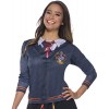 RUBIES - Harry Potter Officiel - Haut Adulte Gryffondor - Taille M - Imitation Ensemble Veste Grise Manches Longues avec Ecus