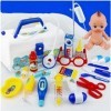 Stillshine 20 pièces Jeu dimitation Docteur avec Accessoires boîte de Pharmacie pour Enfants Bleu 