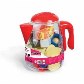 WDK Partner - A1403129 - Jeu DImitation - Cuisine - Théière Petit Déjeuner - 43 Pièces