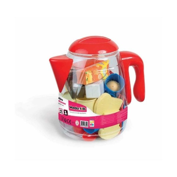 WDK Partner - A1403129 - Jeu DImitation - Cuisine - Théière Petit Déjeuner - 43 Pièces