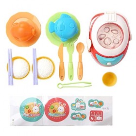 Kaerm Jeu Dimitation Cuisine 6 Ensembles Jouet de Cuisine Set Jouets Alimentaires Plastique Jouet Simulation pour Enfant Mul
