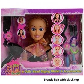 Les Cheveux de Tête de Poupées Créant le Modèle et Accesories son un monde de filles les Couleurs peuvent Varier 