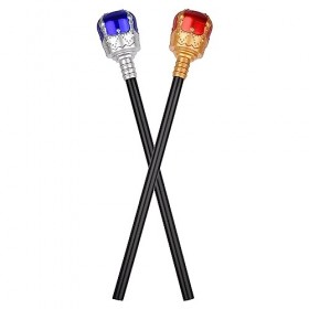 MFUOE Lot de 2 bâtons de bal masqué pour enfants - Jeu de roi et sceptre de la reine - Halloween - Cosplay - Accessoires de v