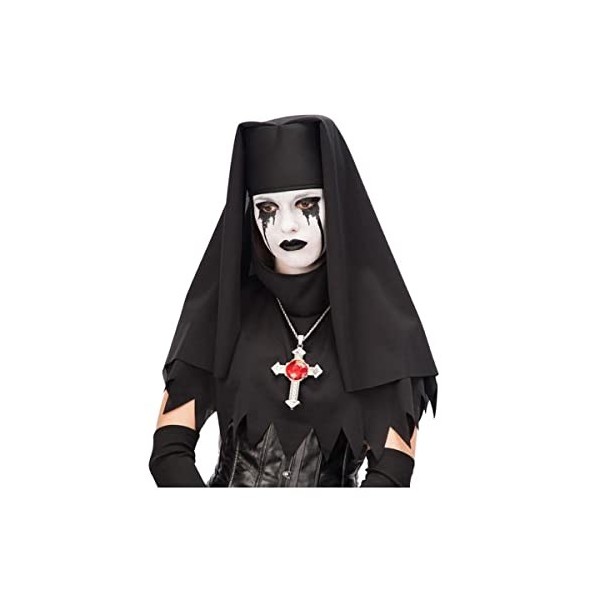 Carnival Toys 6167 – Bonnet Nonne, Jeu, Noir