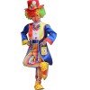 IBAKOM Costume Déguisements Clown Enfant Garçon Carnaval Halloween À Rayures Arc-en-ciel Combinaison Manches Longues Chapeau/