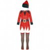 TSSOE Deguisement Lutin Enfant Garcon Vetement de Noel Fille Tenue Jeu de Rôle Santa Costume de Noël Cosplay Elf Chapeau Luti