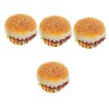 Toyvian 4 Pièces Modèle De Hamburger Simulé Micro Jouets Miniatures Jouets pour Enfants Nourriture Cuisine Faux Nourriture Vi