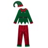 Runhomal Unisexe Enfant Costume dElfe de Noël Velours Déguisement Lutin Garçon Fille Déguisement Robin des Bois Cosplay Bonn