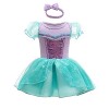 Déguisement Robe de 1er Premier Anniversaire Fête Grenouillère pour Bébé Filles avec Bandeau Princesse Anna Costume de Reine 