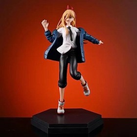 URDON Chainsaw Man Power Figurine Animée Modèle Debout 21cm Décoration de Maison Ornement à Collectionner Conçu pour Les Fans