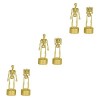 Toyvian 6 Pièces Trophée De Support De Crâne Jouet Adulte Artisanat pour Adultes Squelette dhalloween Trophée du Meilleur Co