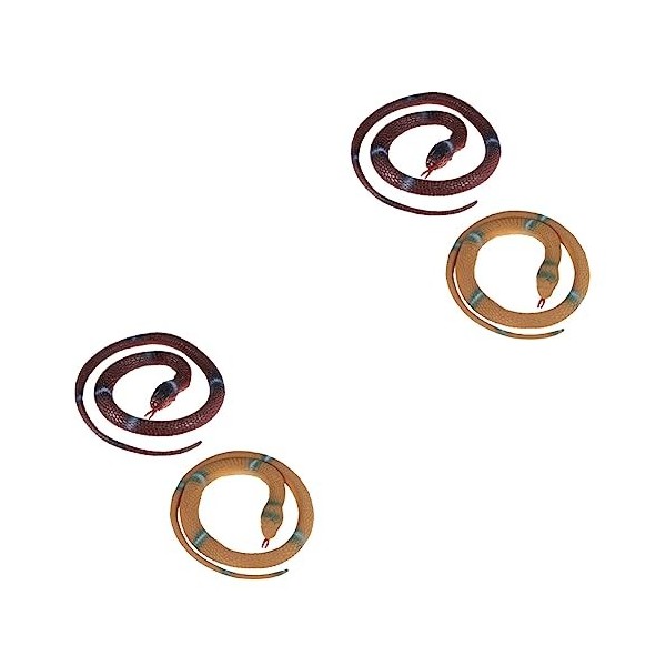 Toyvian 2 Pièces Halloween Imitation Serpent Jouet De Serpent Réaliste Faux Serpents Qui Ressemblent À De Vrais Grands Serpen